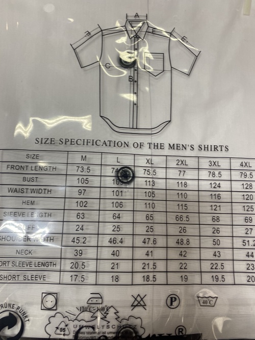 Pánská košile s krátkým rukávem CANARY (M-4XL)