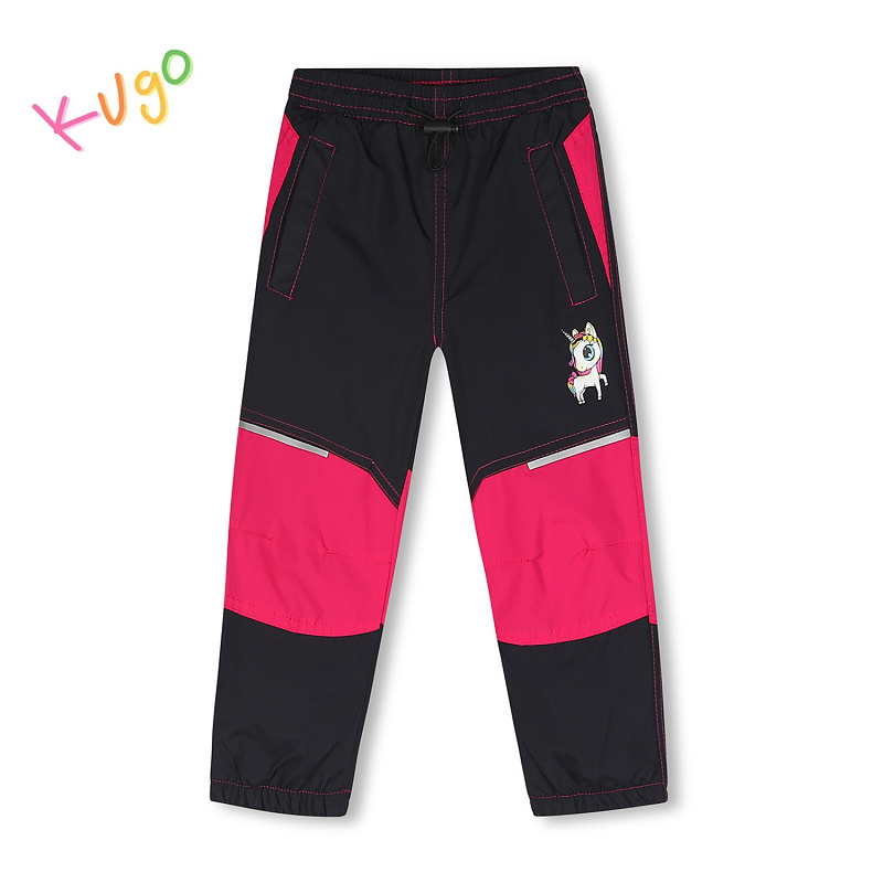 Dětské zateplené šustákové kalhoty KUGO (80-110)