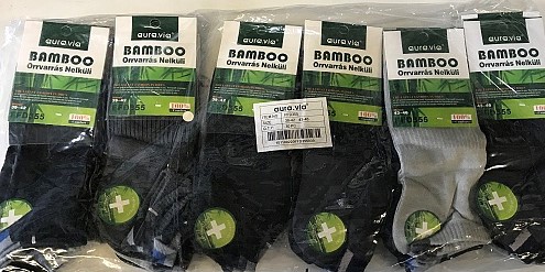 Pánské kotníčkové zdravot. bambus. ponožky AURA-VIA (39-46)