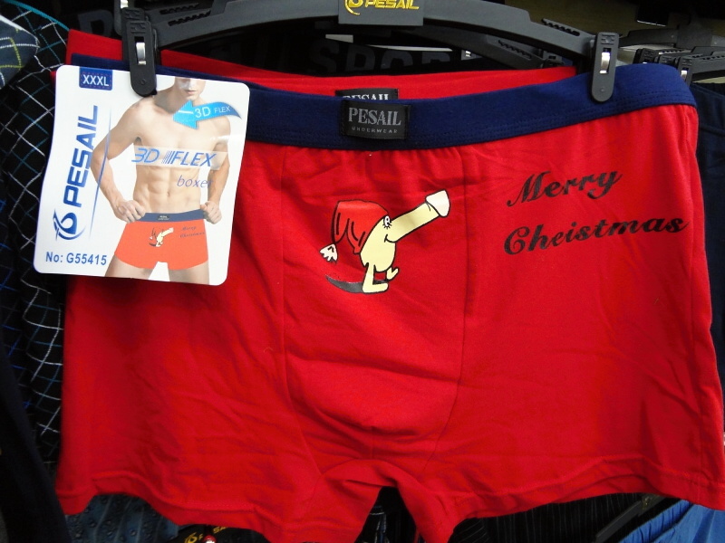 Pánské VÁNOČNÍ trenkoslipy PESAIL  (M-XXL)