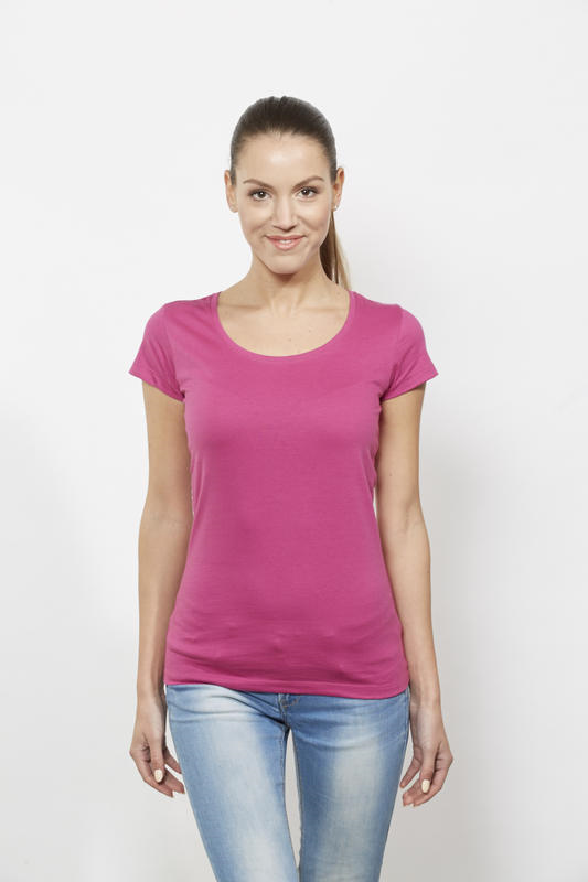 Dámské triko krátký rukáv U (S-XXL) bílé