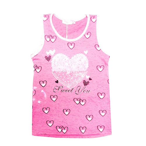 Dívčí tílko  s flitry  KUGO (116-146) 