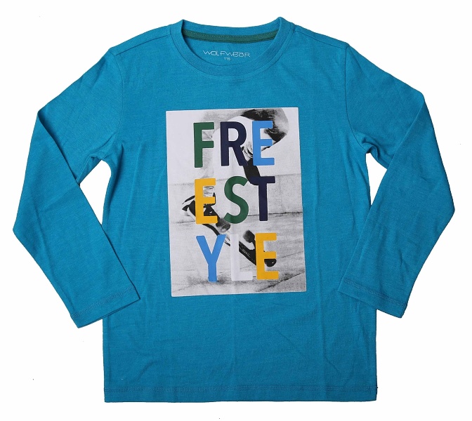 Chlapecké triko s dlouhým rukávem WOLF (116-146) 