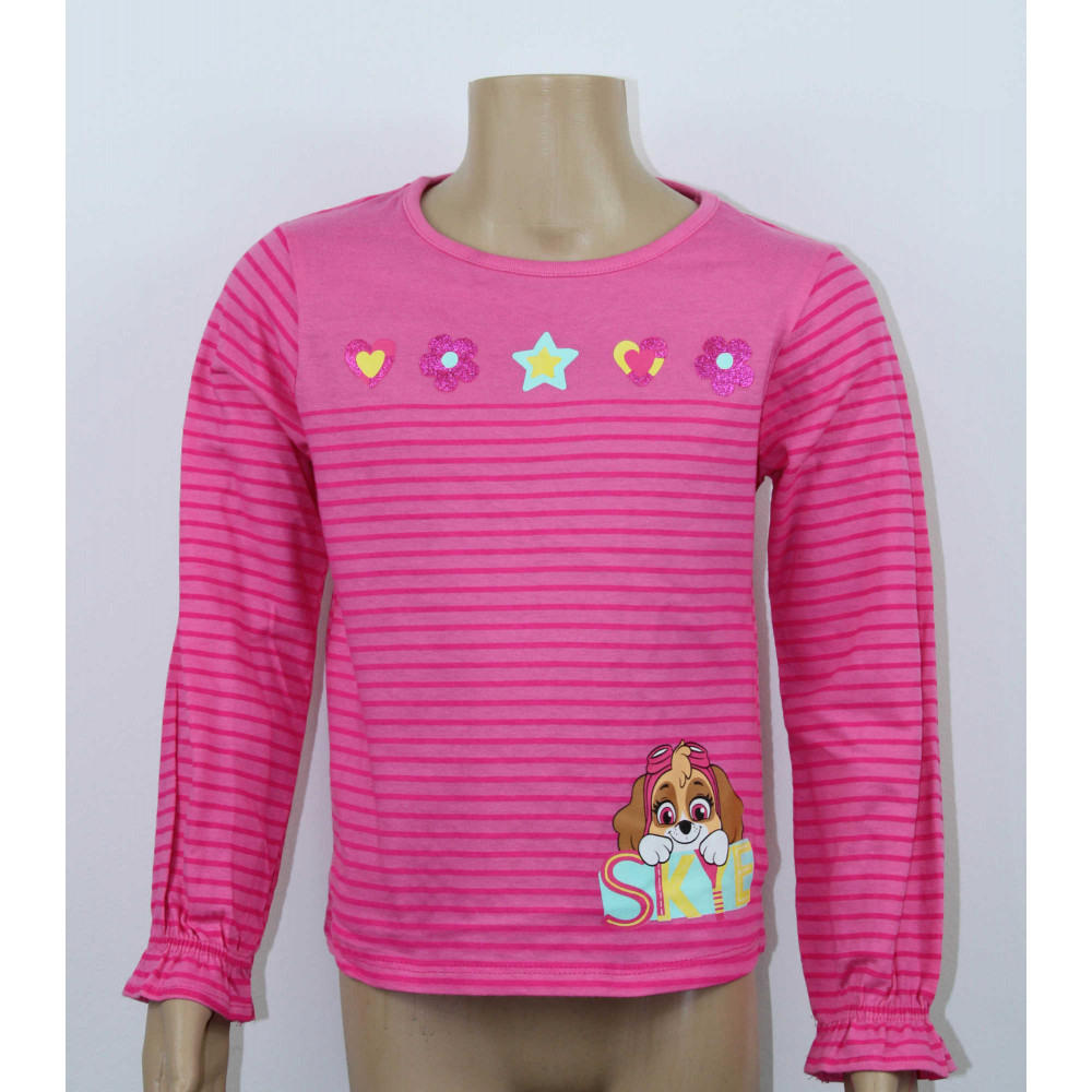 Dívčí triko s dlouhým rukávem PAW (98-116)