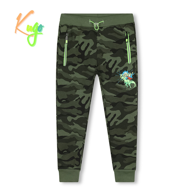 Dětské teplé  maskáčové tepláky KUGO (98-128)