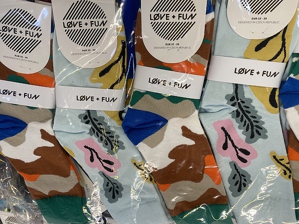 Obrázkové bavlněné ponožky LOVE+FUN  (35/39-39/43)