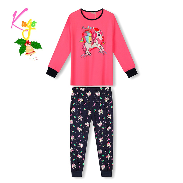 Dívčí  vánoční noční  pyžamo  KUGO (98-128)