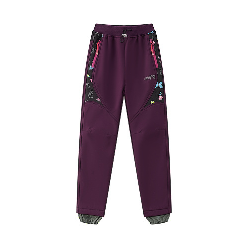 Dívčí teplé softshellové kalhoty WOLF (92-110)