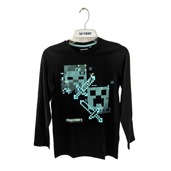 Chlapecké triko s dlouhým rukávem MINECRAFT(6-12 let)