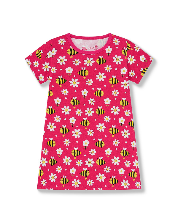 Dívčí noční košile s krátkým rukávem WOLF (98-128) 