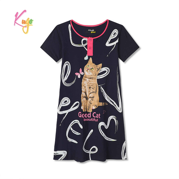 Dívčí noční košile s krátkým rukávem  KUGO (134-164)