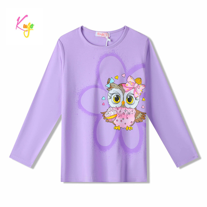 Dívčí triko s dlouhým rukávem KUGO (98-128)