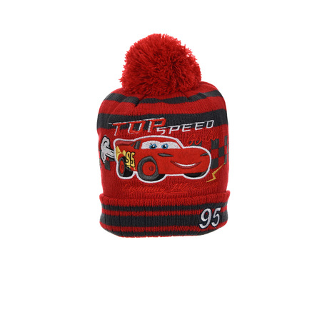 Chlapecká zimní kulich s bambulí CARS (48,50)