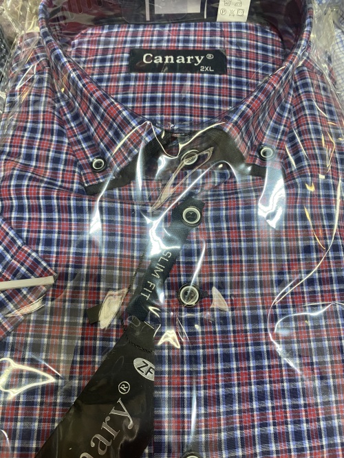 Pánská košile s krátkým rukávem CANARY (M-4XL)
