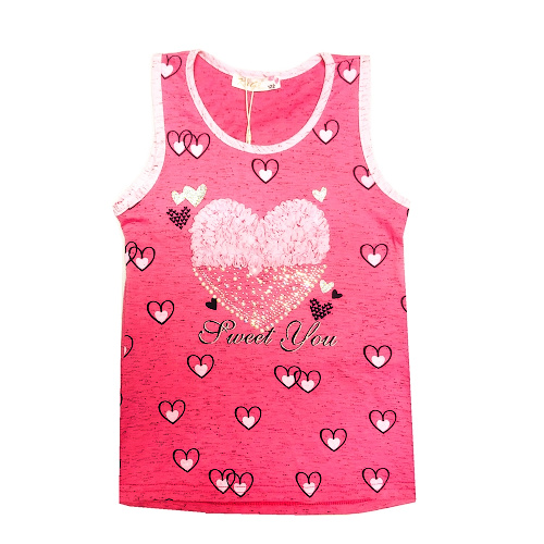 Dívčí tílko  s flitry  KUGO (116-146) 