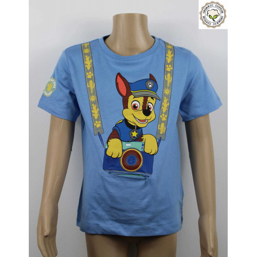 Chlapecké triko s krátkým rukávem SE VŠITOU KAPSIČKOU  PAW PATROL (92/98-116)