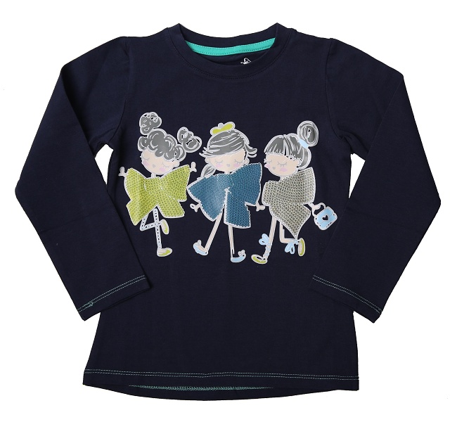 Dívčí  triko s dlouhým rukávem WOLF (98-128)  