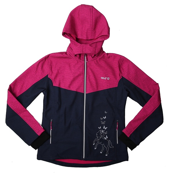 Dívčí teplá softshellová bunda WOLF (128/134-164/170) 