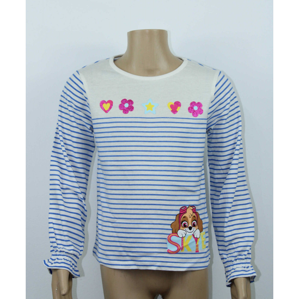 Dívčí triko s dlouhým rukávem PAW (98-116)