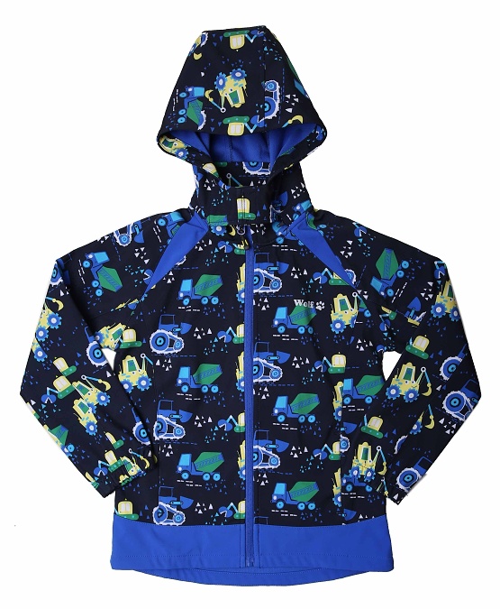 Chlapecká jarní softshellová bunda WOLF (104/110-128/134 