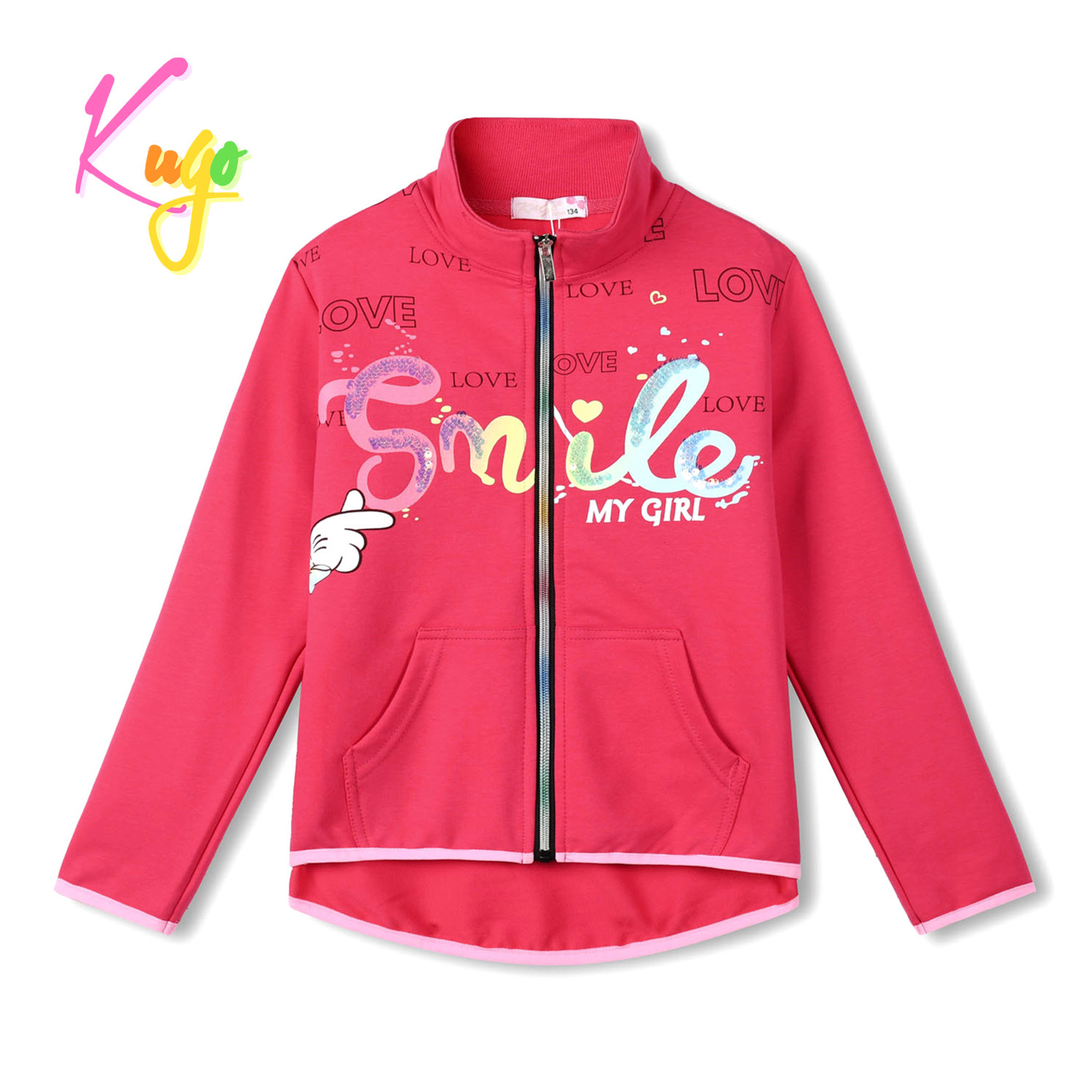 Dívčí mikina KUGO (134-164)
