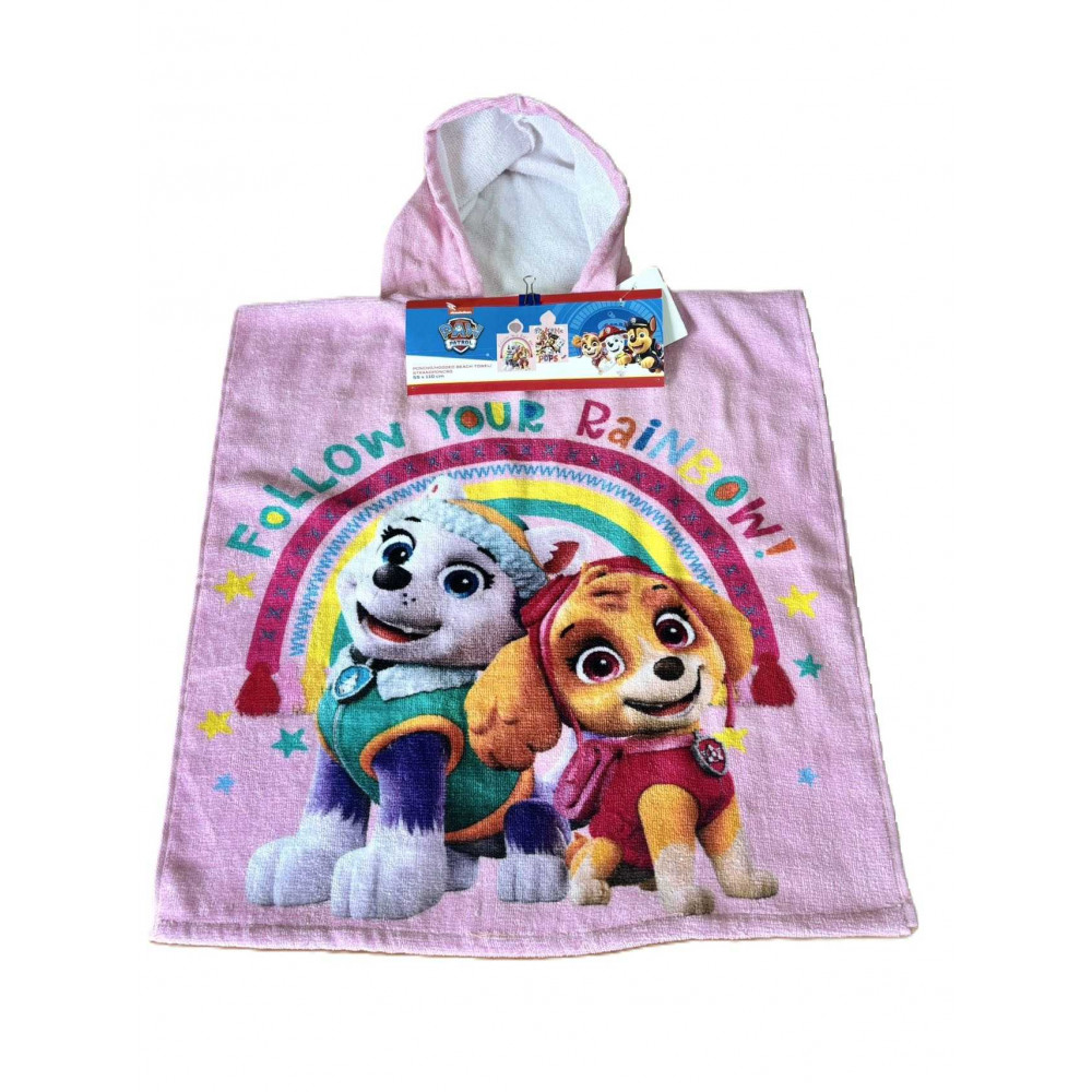 Plážové pončo PAW PATROL (55x110cm)