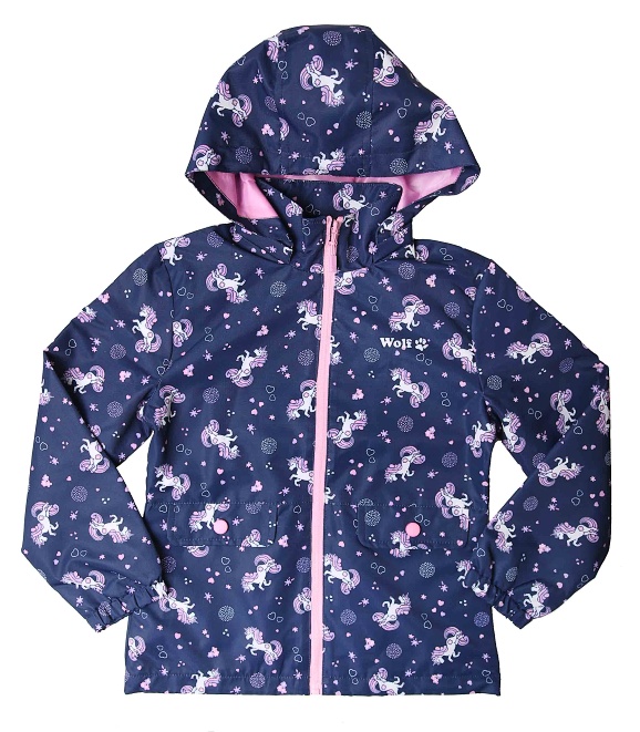 Dívčí šusťáková bunda WOLF (104/110-140/146) 