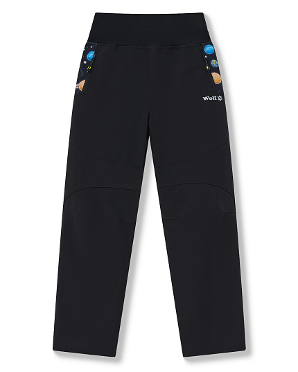 Chlapecké slabé softshellové kalhoty s vyšším  WOLF (104-134)
