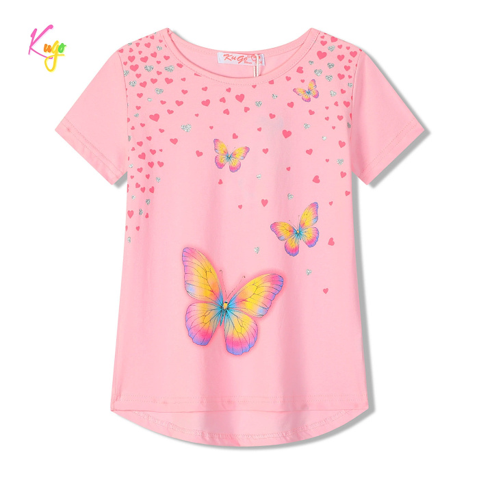 Dívčí triko s krátkým rukávem KUGO (98-128) 