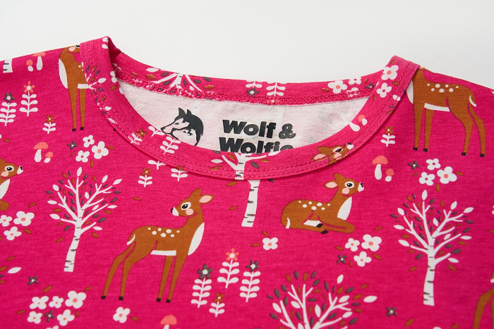 Dívčí noční košile s dlouhým rukávem WOLF (116-146)
