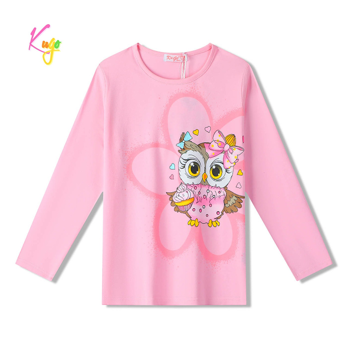 Dívčí triko s dlouhým rukávem KUGO (98-128)