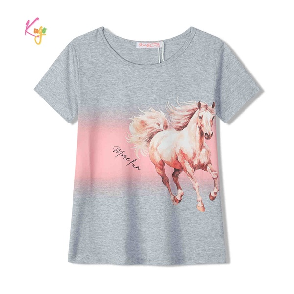 Dívčí triko s krátkým rukávem KUGO (98-128) 