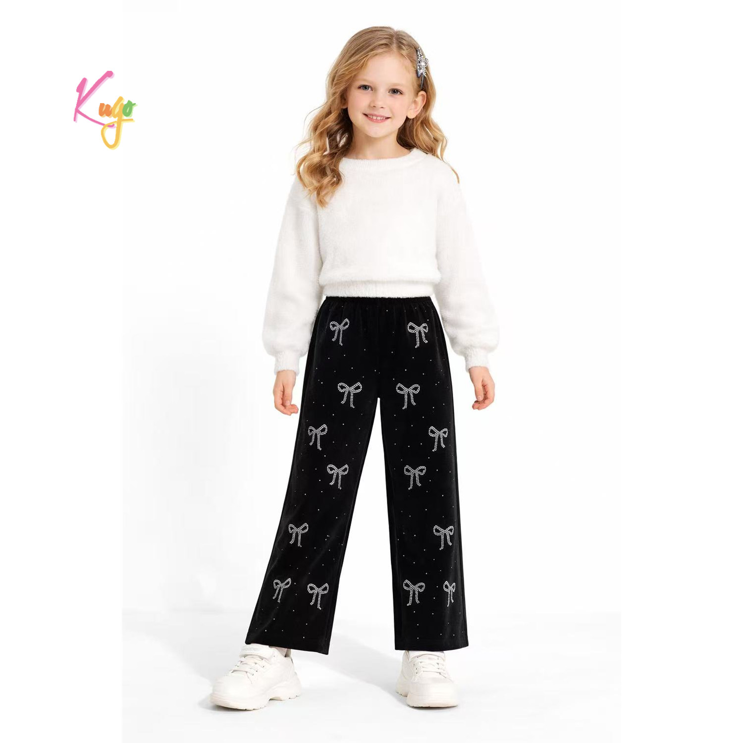 Dívčí moderní rozšířené legíny KUGO (116-146) 