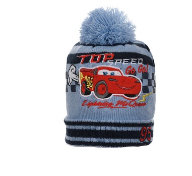 Chlapecká zimní kulich s bambulí CARS (48,50)