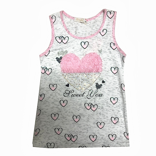 Dívčí tílko  s flitry  KUGO (116-146) 