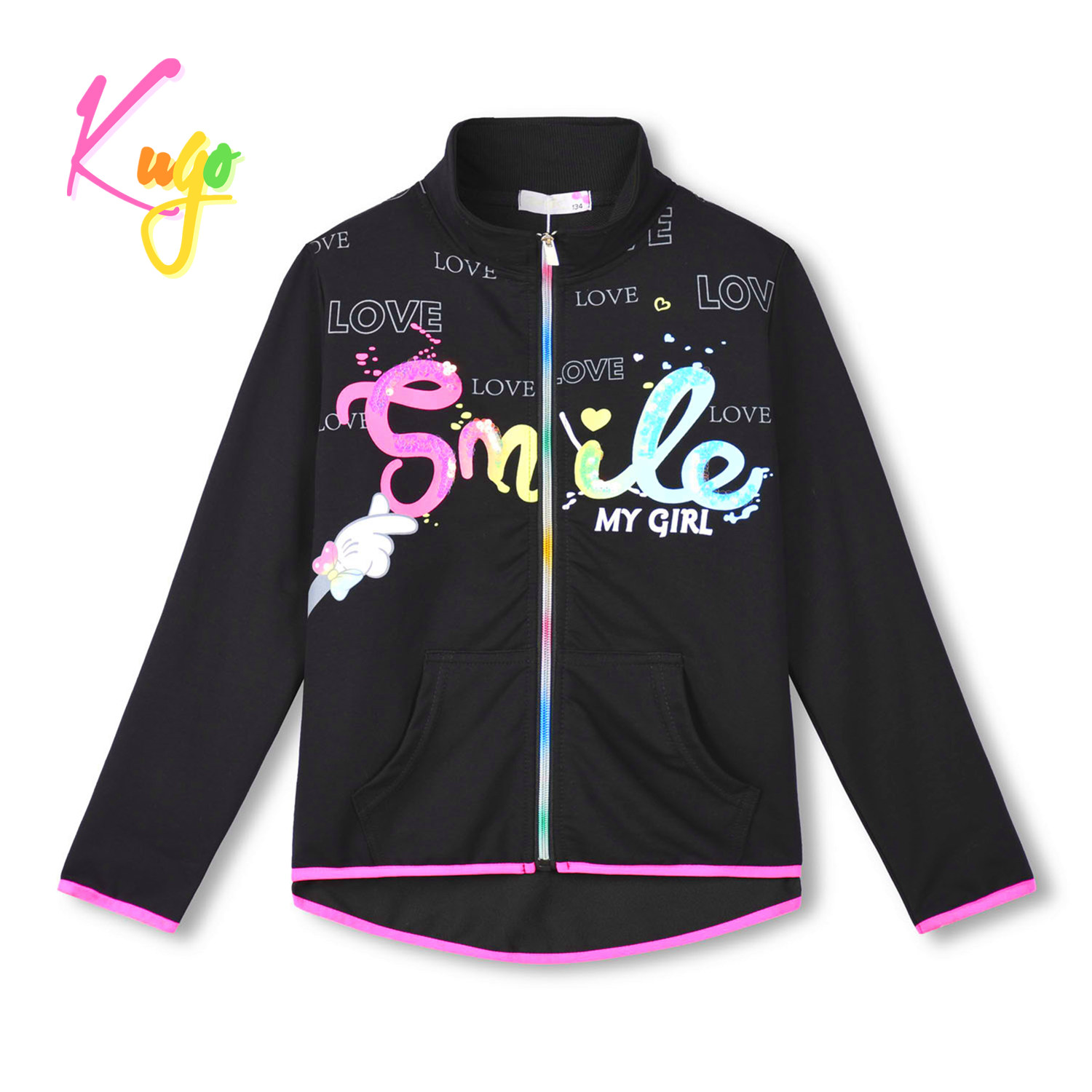 Dívčí mikina KUGO (134-164)