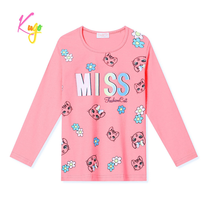 Dívčí triko s dlouhým rukávem KUGO (98-128)