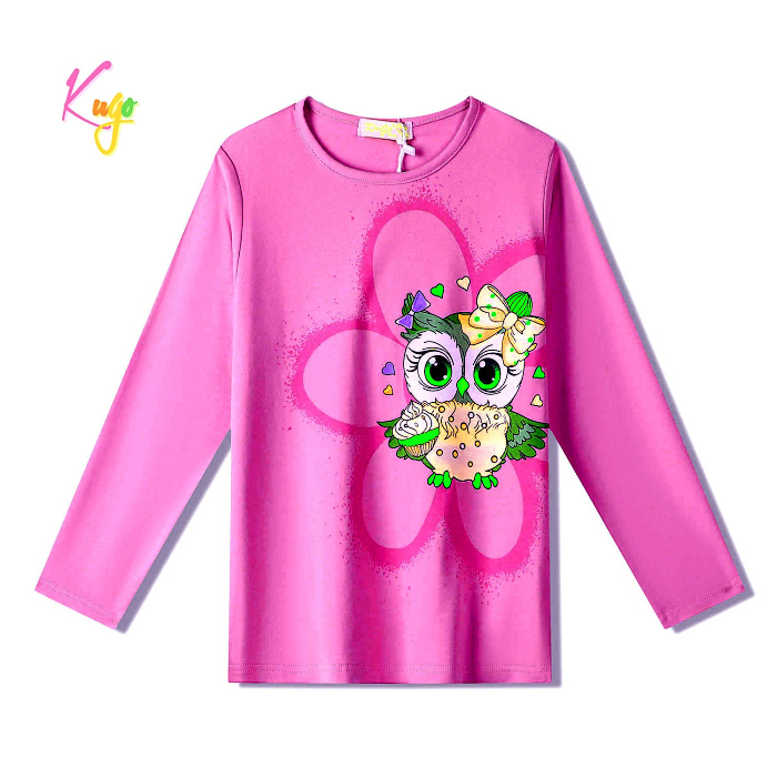 Dívčí triko s dlouhým rukávem KUGO (98-128)