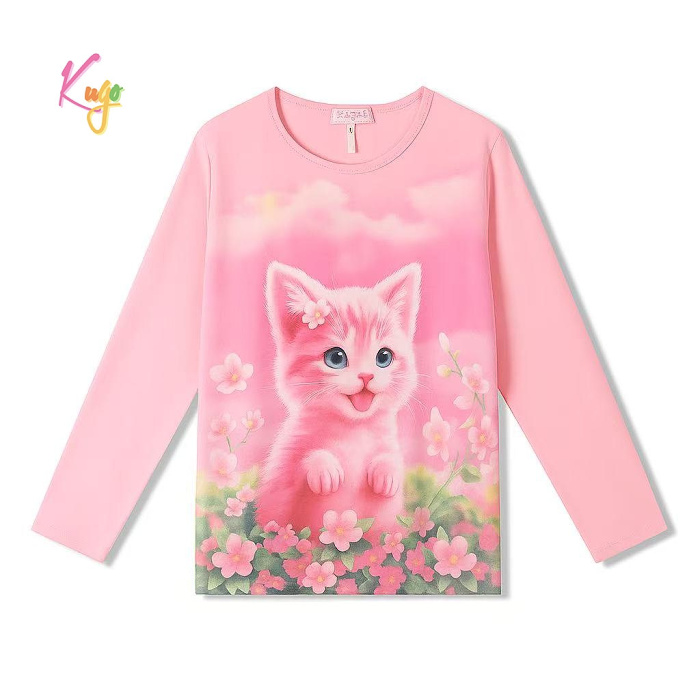 Dívčí triko s dlouhým rukávem KUGO (98-128)