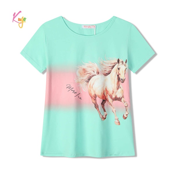 Dívčí triko s krátkým rukávem KUGO (98-128) 