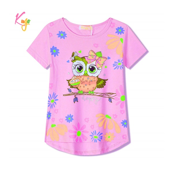 Dívčí triko s krátkým rukávem KUGO (98-128) 