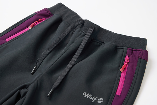 Dívčí teplé softshellové kalhoty WOLF (116-146)