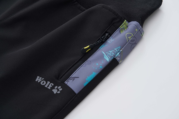 Chlapecké slabé softshellové kalhoty s vyšším  WOLF (104-134)