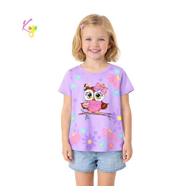 Dívčí triko s krátkým rukávem KUGO (98-128) 