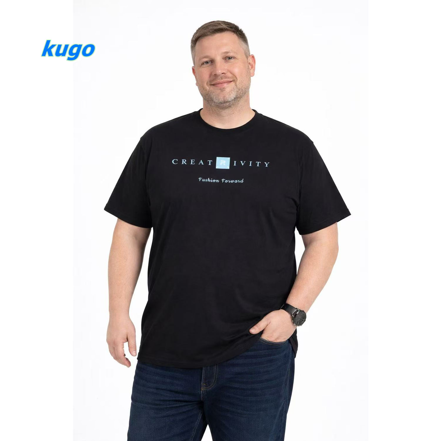 Pánské triko s krátkým rukávem KUGO (M-3XL)