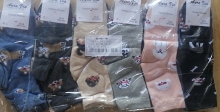 Dámské vysoké obrázkové ponožky AURA-VIA (36-41)