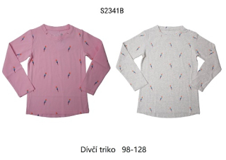 Dívčí  triko s dlouhým rukávem WOLF (98-128)  