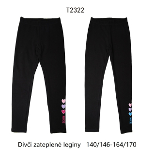 Dívčí zateplené legíny WOLF (140/146-164/170)