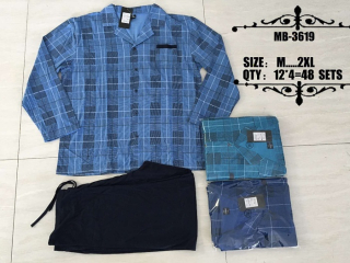 Pánské propínací noční pyžamo N-FEEL (M-XXL)