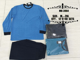 Pánské TEPLÉ noční pyžamo N-FEEL (M-XXL)